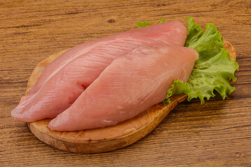 Raw turkey breast for cooking