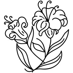 Fototapeta premium Flower Tattoo Element 