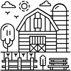 Farmhouse Villa Vector 