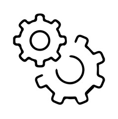 Settings silhouette on white background.