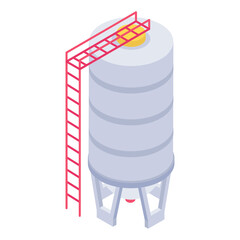 
Isometric icon of water treatment container 
