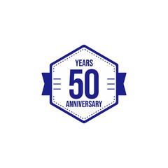 50 Years Anniversary Celebration Vector Template Design Illustration