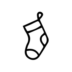 Silhouette of sock on white background