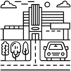 Hotel Illustration Vector 