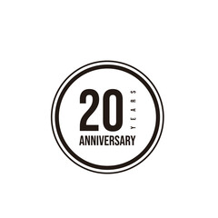 20 Years Anniversary Celebration Vector Template Design Illustration