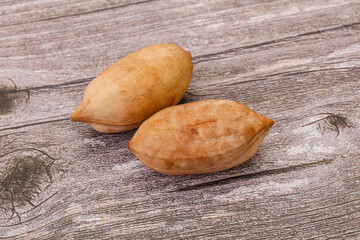 Tasty pecan nut heap isolated