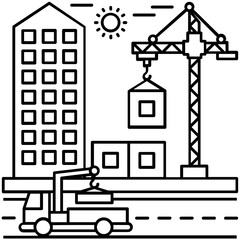 Tower Crane Vector 