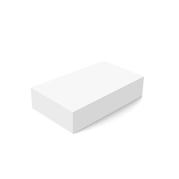 Realistic blank cardboard packaging box mock up. Vector isolated illustration on white background.
