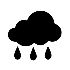 Rain silhouette on white background