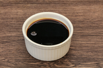 Asian soya sauce in the bowl