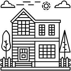 Farmhouse Villa Vector 