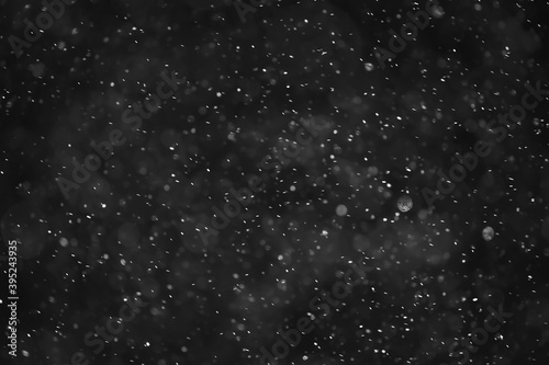 Snow Black Background Abstract Texture Snowflakes Falling In The Sky Overlay Wall Mural Kichigin19