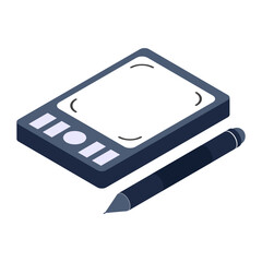 
Digital graphic tablet  icon in isometric style 
