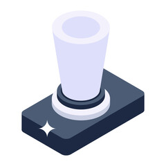 
Office supplies holder, isometric icon of pen stand 
