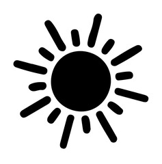 Sun silhouette on white background