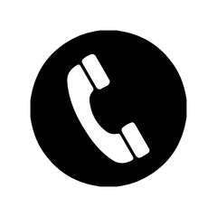 Phone silhouette on white background.