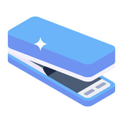 
Office supplies, isometric icon of stapler 
