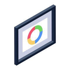 
Infographics presentation, pie graph inside business analytics board 
