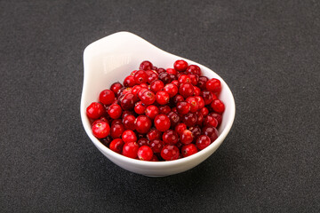 Sweet and tasty cranberry in the bowl