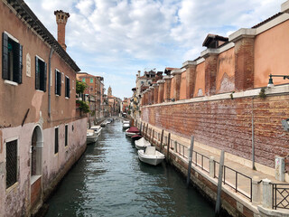 Buildings along the canal in Venice, Italy