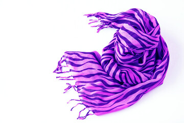 シマウマみたいな縞模様のスカーフの背景　（紫と黒）
