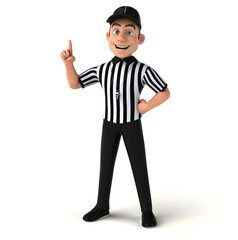 Fun 3D Illustration of an american Referee