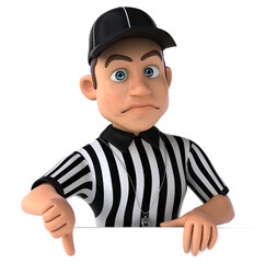 Fun 3D Illustration of an american Referee