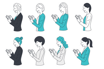 Profile of women who uses a smartphone
