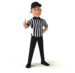 Fun 3D Illustration of an american Referee