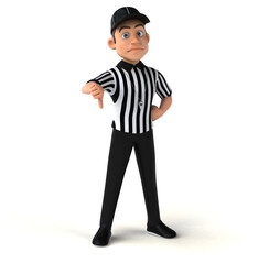 Fun 3D Illustration of an american Referee