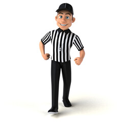 Fun 3D Illustration of an american Referee