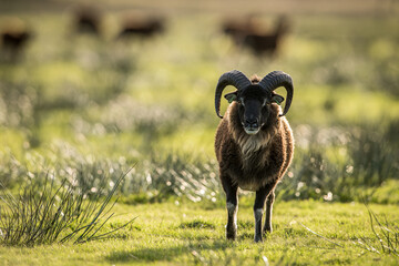 soay sheep full body portrait