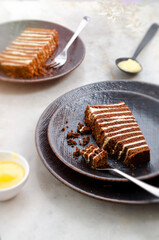 Chocolate cake slice