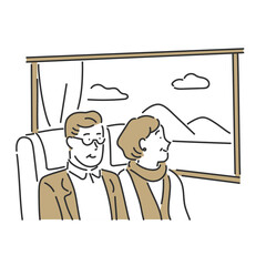 カップル 家族 夫婦でお出かけするイラスト素材 Wall Mural Takayuki Iida