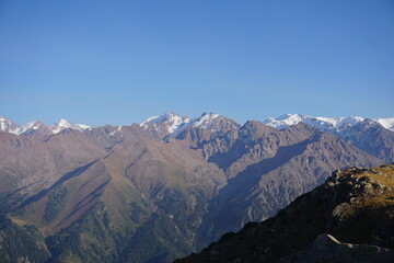 mountains in the snow