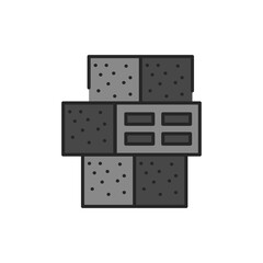 Foamed gypsum color line icon. Pictogram for web page, mobile app, promo.