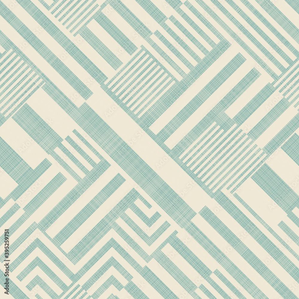 Poster Abstract seamless striped geometric pattern on texture background in retro colors. Creative vector pattern for ceramic tile, wallpaper, linoleum, textile, web page background.