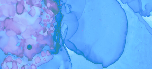 Pastel Flow Design. Blue Pastel Fluid Splash. 