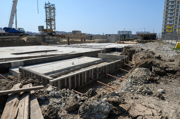 Construction of a residential complex. Photos from the construction site.