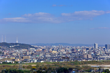 仙台市遠望　那智が丘団地より北方を望む