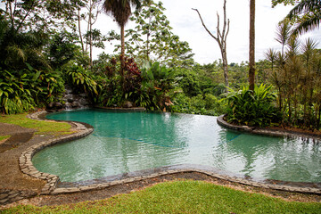 Swiming pool in the rainforest on the borders of the Sarapiqui River in Costa Rica