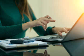 Business strategy investment concept Two businessman confident and discussing at office