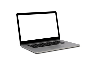 open laptop isolated on white background.