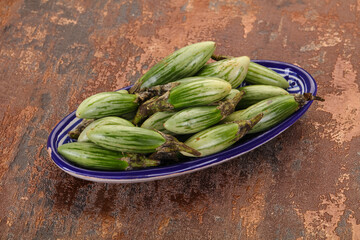 Green asian eggplant