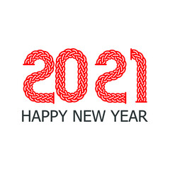 2021 new year icon vector illustration design template. Happy new year logo.