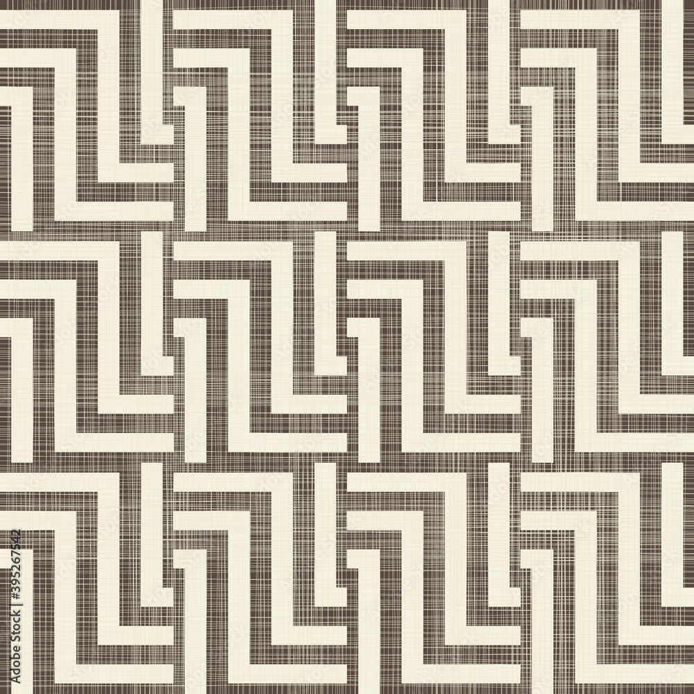 Aufkleber Abstract seamless striped geometric pattern on texture background in retro colors. Creative vector pattern for ceramic tile, wallpaper, linoleum, textile, web page background.