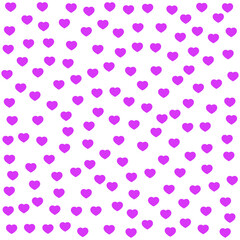 White hearts on pink background. Seamless vector romantic love valentine pattern. For fabric, textile, design, cover, banner.	