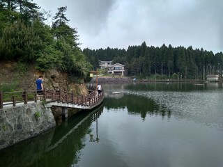 Lake in the mountains in China, Ming Yue mountain