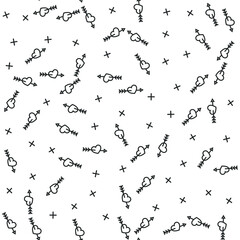 Seamless vector Cupid arrows pattern. Hearts with arrows 10 eps background. Romantic love valentine pattern for design, fabric, textile, web, cover.