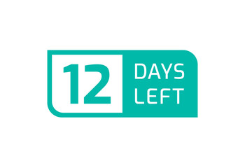 12 Days Left banner on white background, 12 Days Left to Go